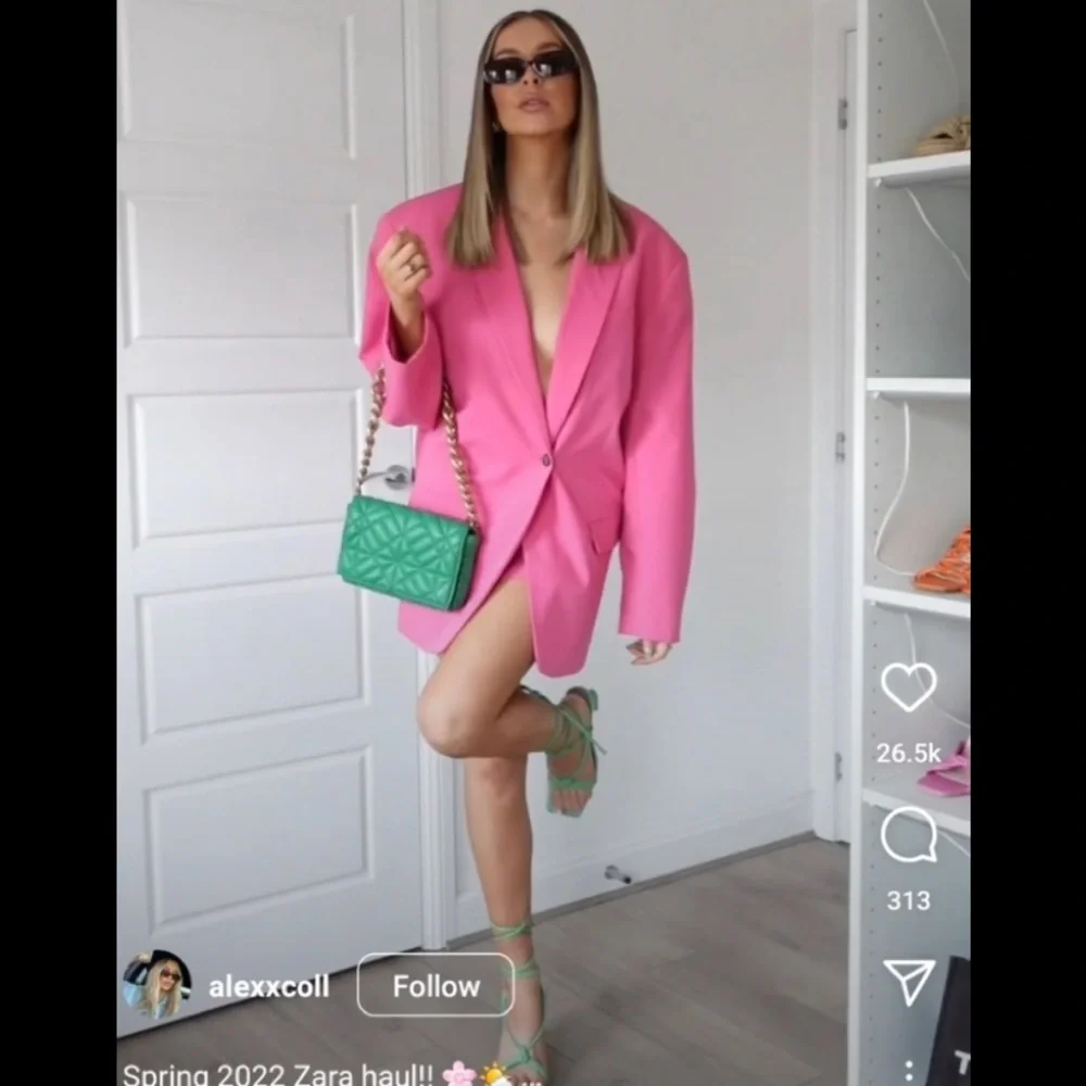 ZARA Oversized Blazer Pink Size Xs,  Small - Picture 10 of 16